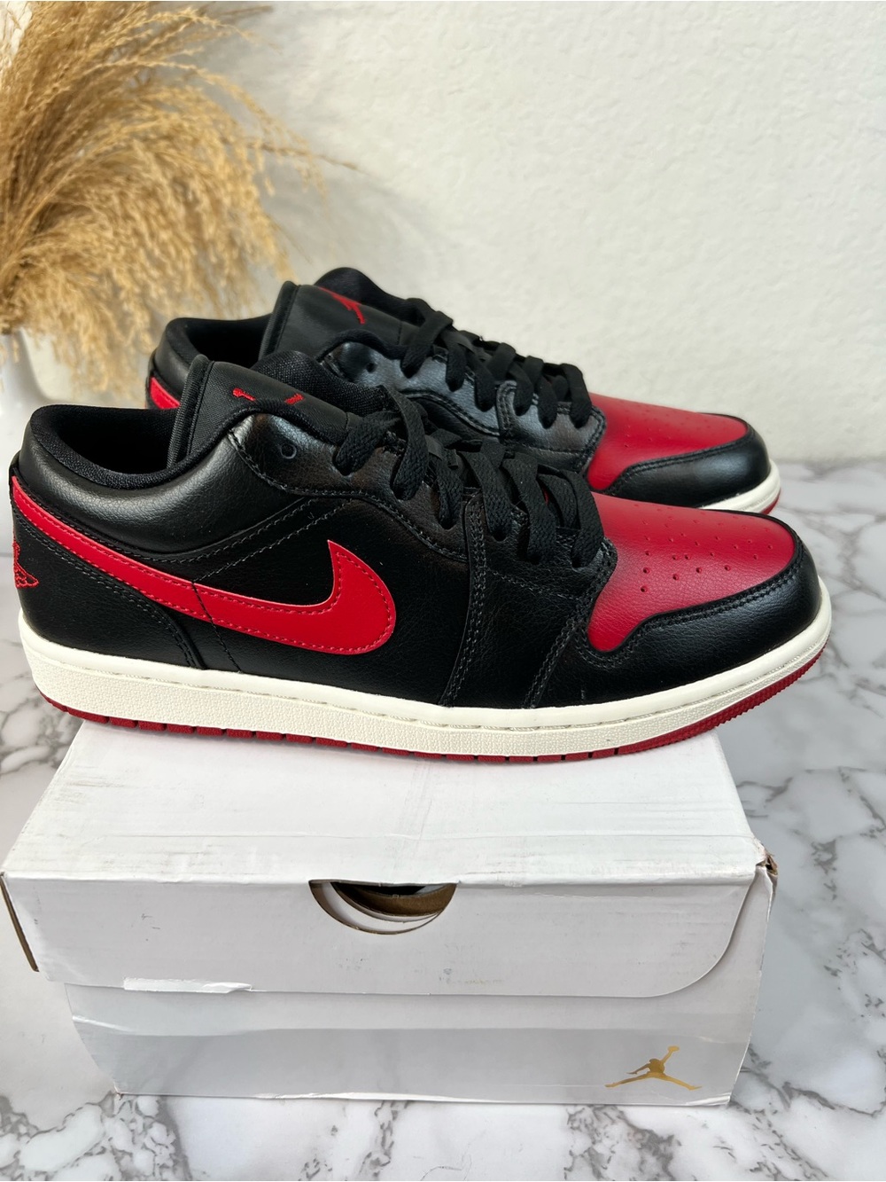 Nike Air Jordan 1 Low 'Bred Sail Women’s Shoes Size 10 - Picture 12 of 15